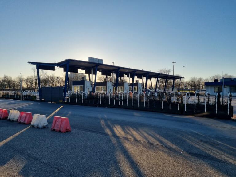 Der Scandlines-Ticketschalter am Fährhafen Puttgarden