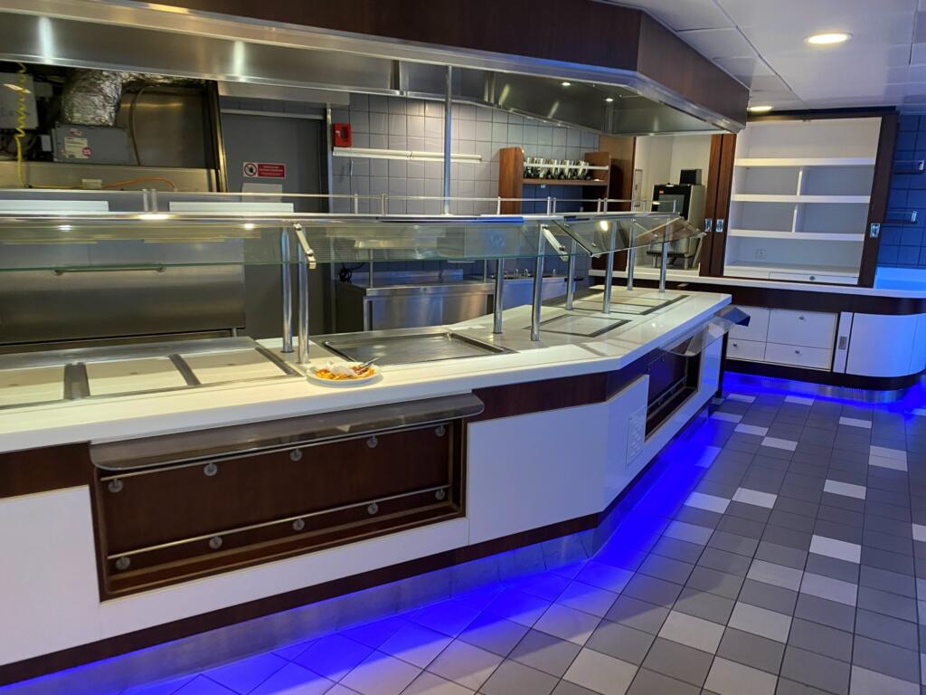 Buffet counter on the ferry between Puttgarden and Rødby